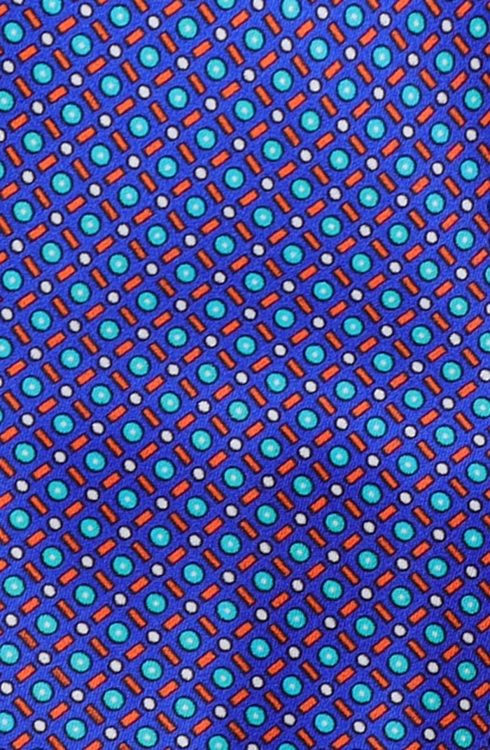 Italo Ferretti Silk Tie, Royal Blue Micro Neat