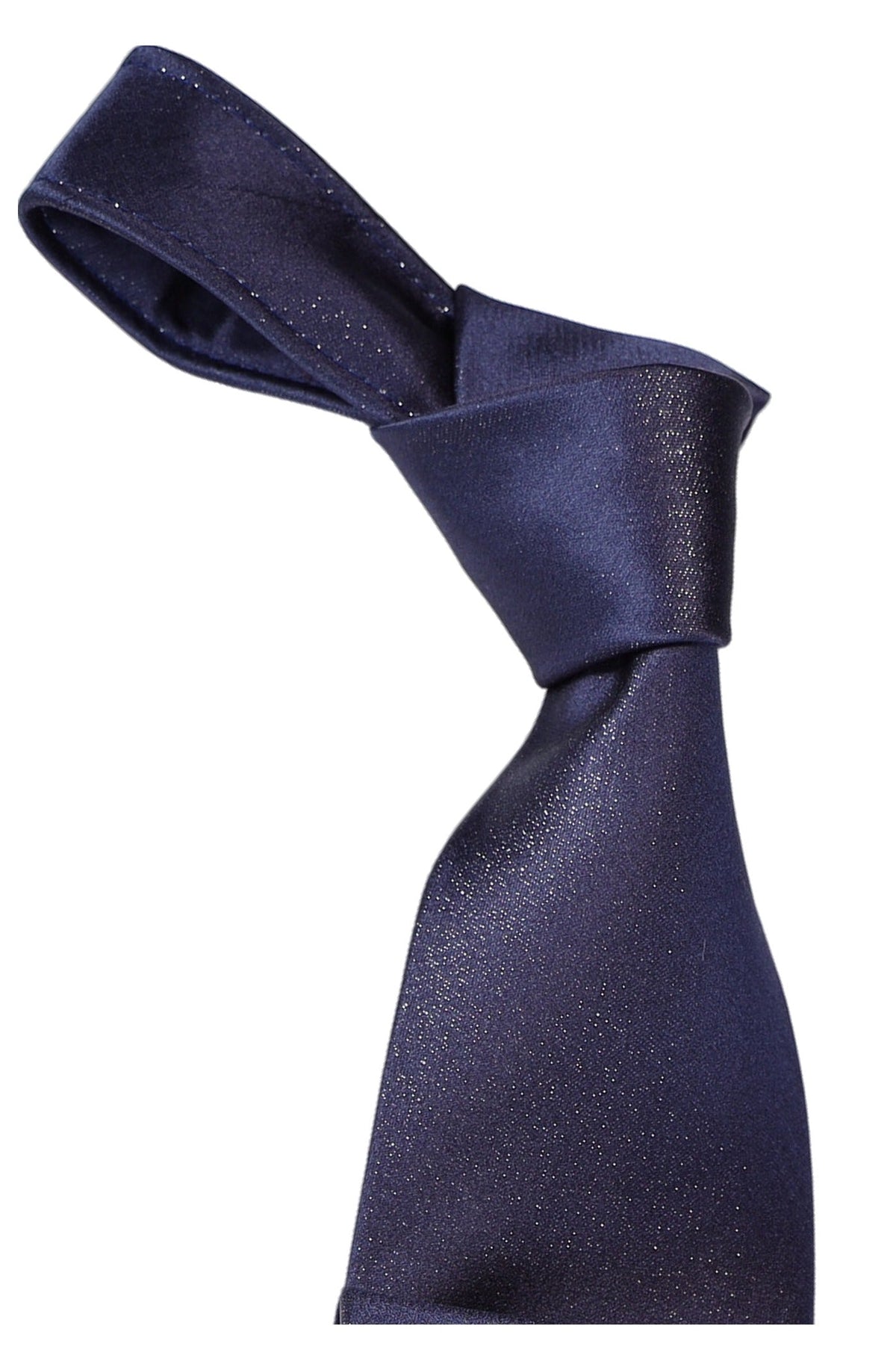 Italo Ferretti Silk Tie, Navy Shimmer Solid