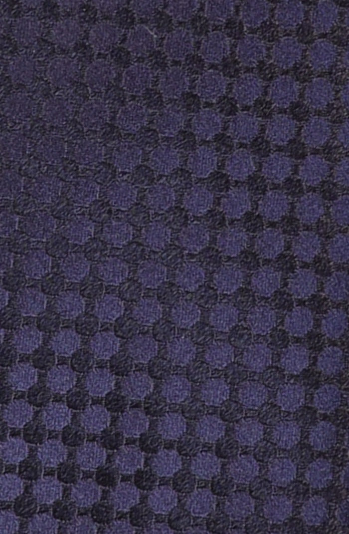 Italo Ferretti Silk Tie, Navy Tonal Dot