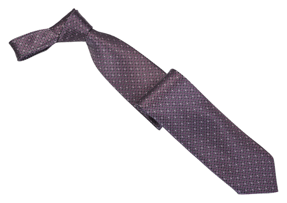 Italo Ferretti Silk Tie, Mauve Micro Geometric