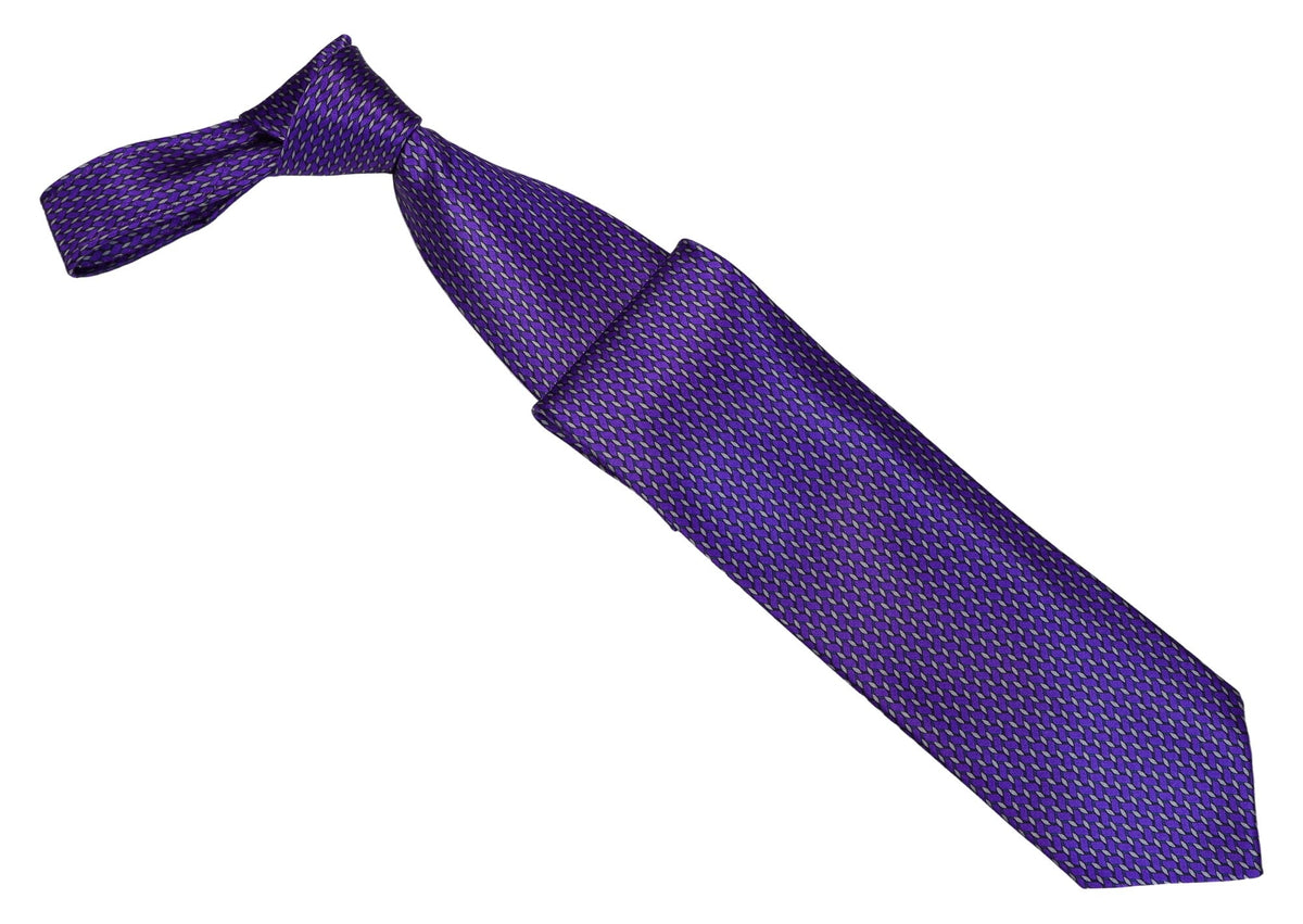 Italo Ferretti Silk Tie, Purple Lavender Geometric Neat