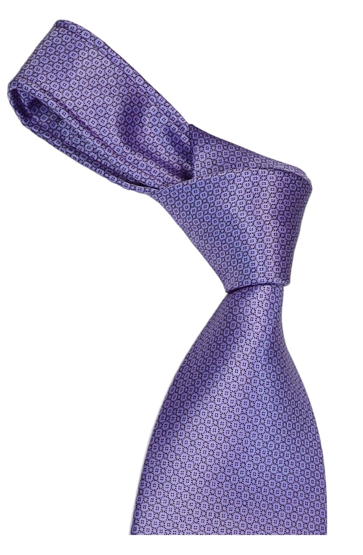 Italo Ferretti Silk Tie, Lavender Micro Neat