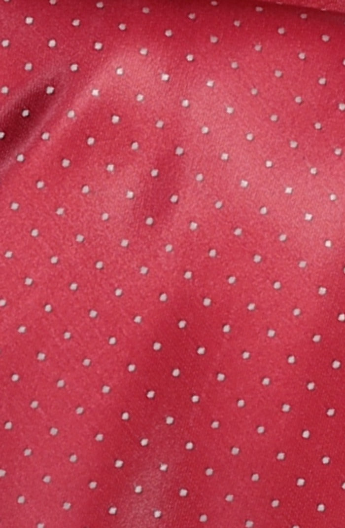 Italo Ferretti Silk Tie, Raspberry Pin Dot