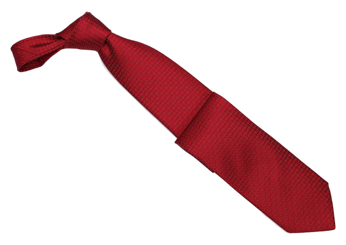 Italo Ferretti Silk Tie, Red Diamond Neat