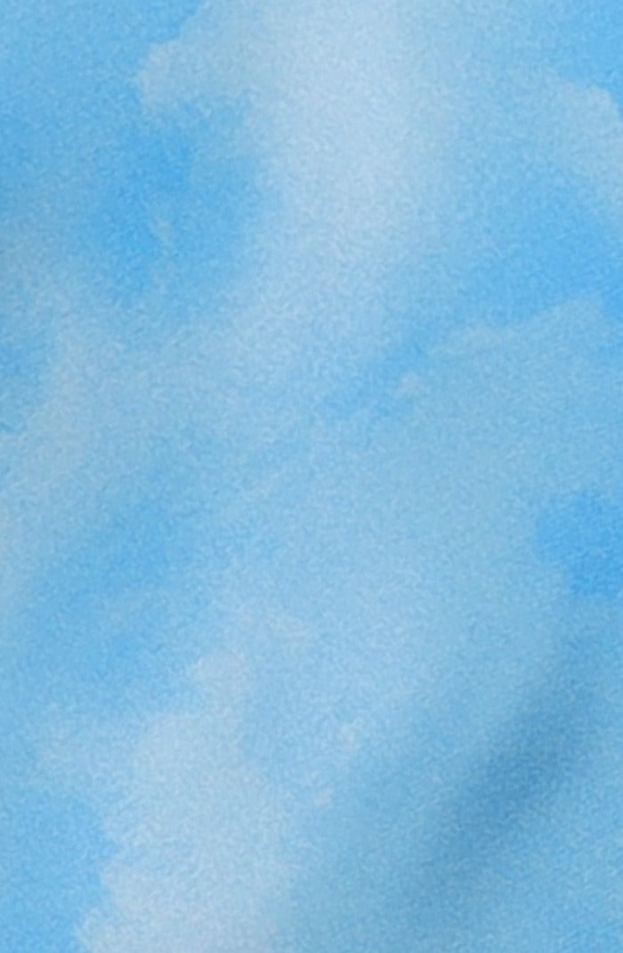 Italo Ferretti Silk Tie, Sky Blue Cloud Print