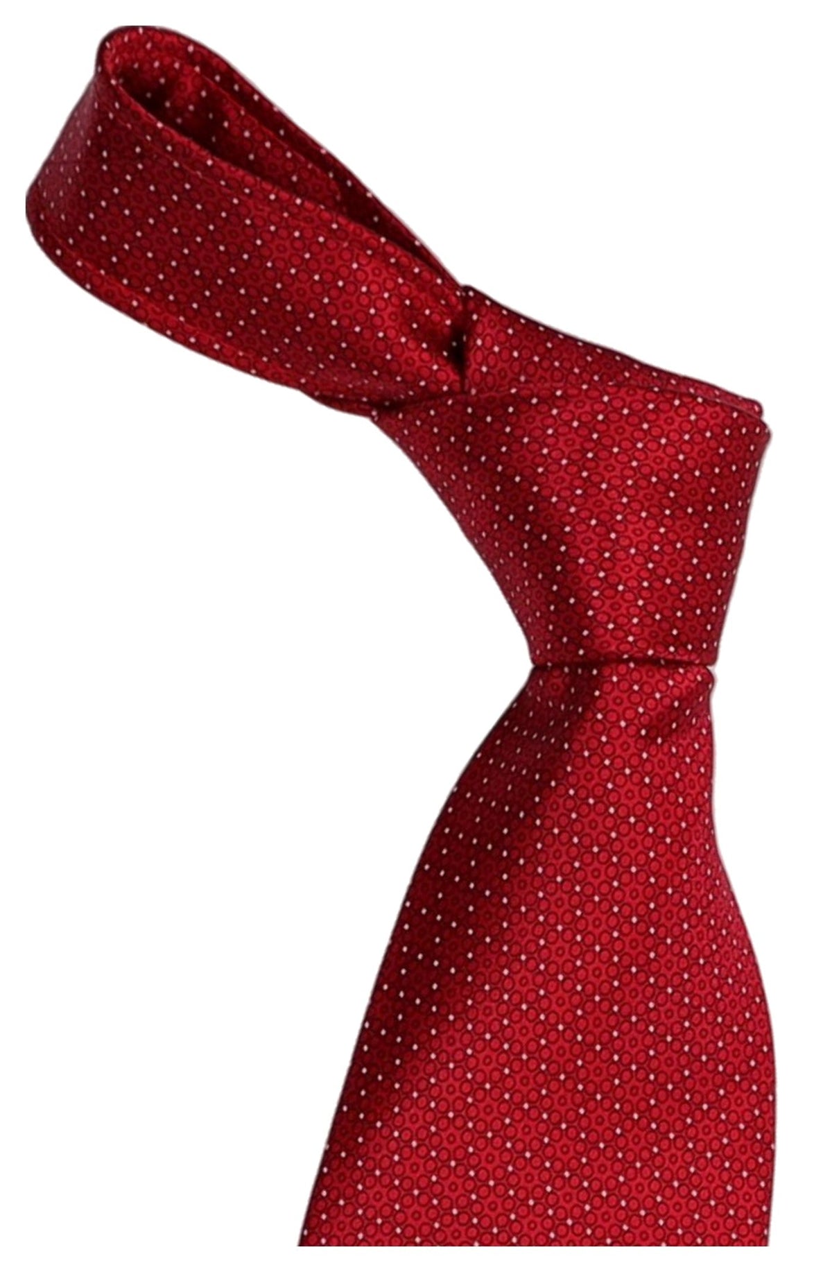 Italo Ferretti Silk Tie, Red Pin Dot