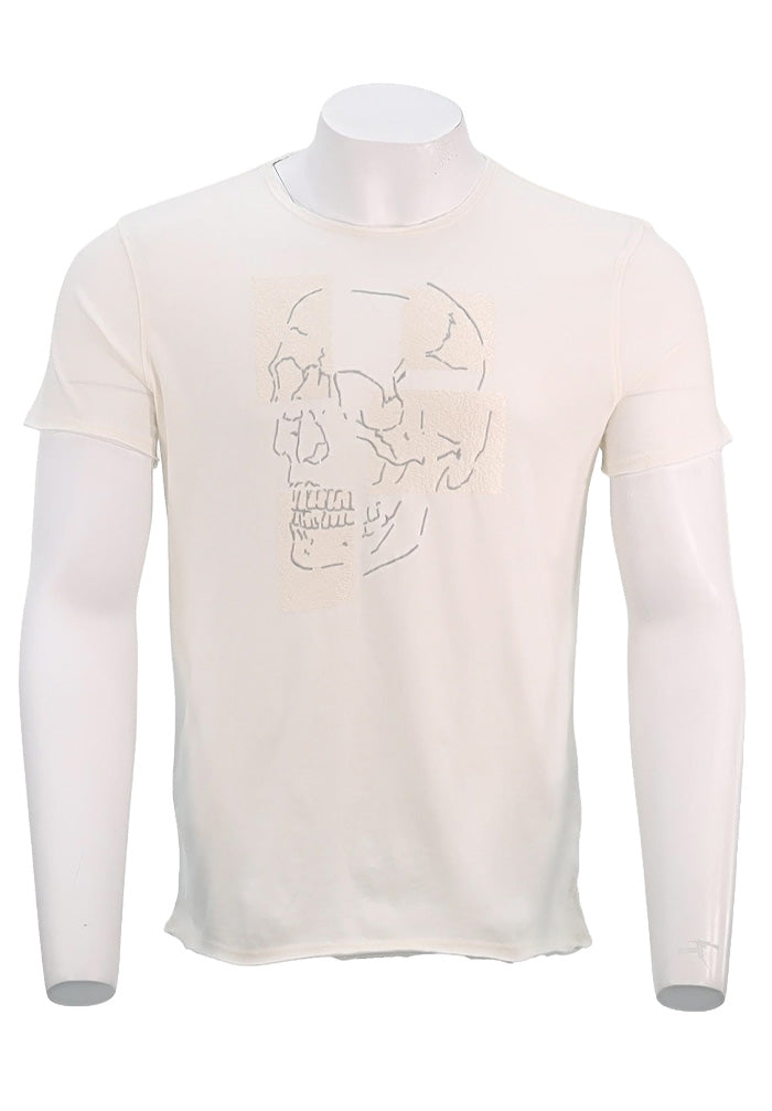 John Varvatos S/S Raw Edge T-Shirt, Salt