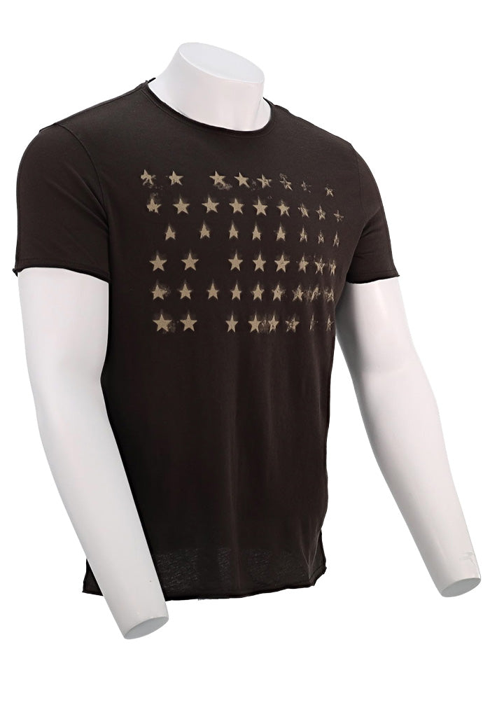 John Varvatos S/S Raw Edge T-Shirt, Charcoal