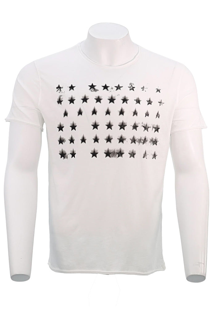 John Varvatos S/S Raw Edge T-Shirt, Salt
