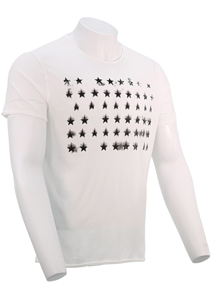 John Varvatos S/S Raw Edge T-Shirt, Salt