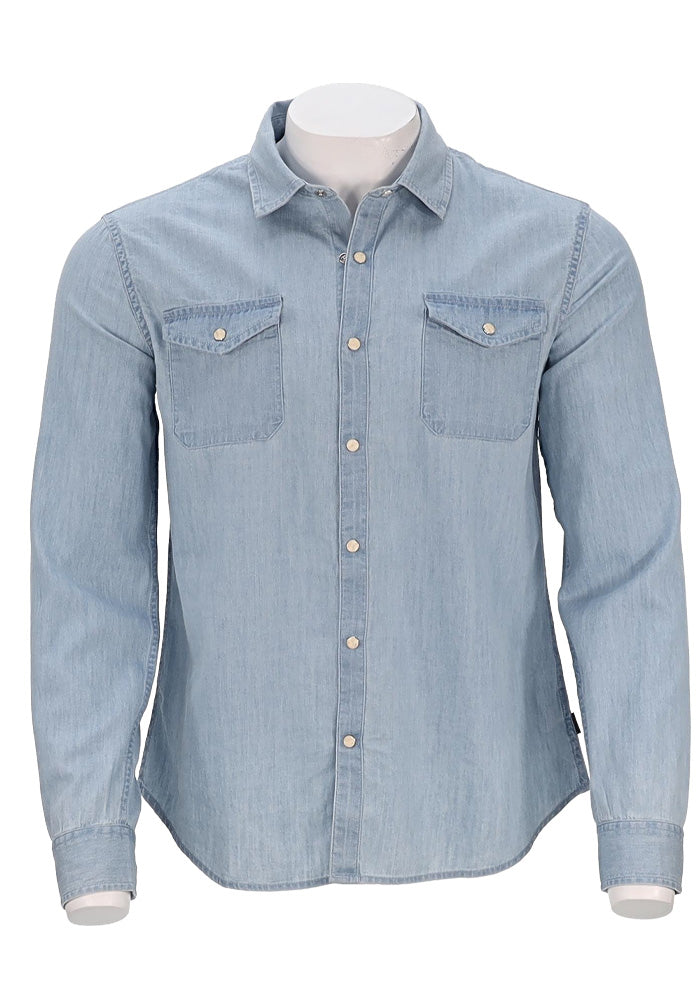 John Varvatos L/S Denim Snap Shirt