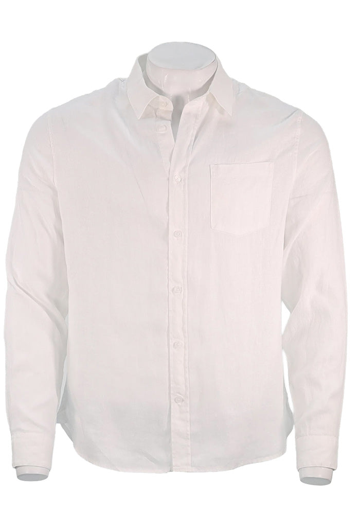 Vince L/S Linen shirt White