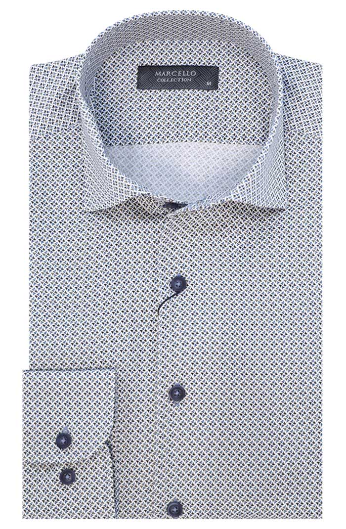 Marcello Diamond Medallion Long Sleeve Shirt