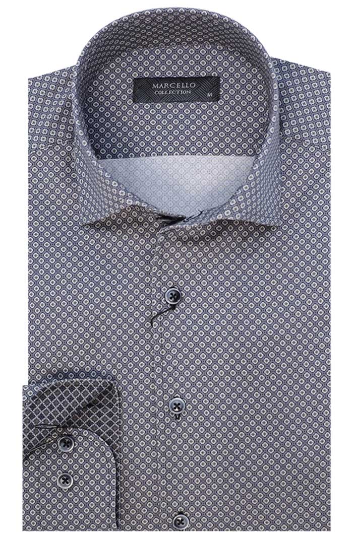 Marcello Steel Medallion Long Sleeve Shirt