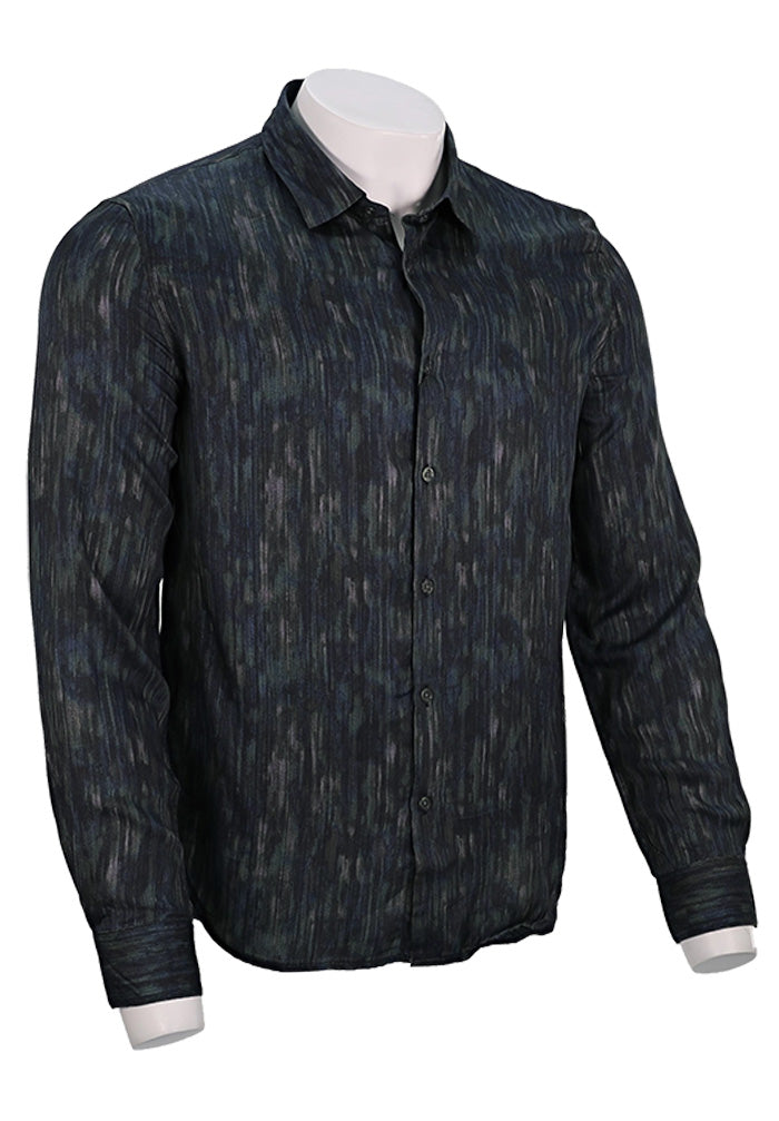 John Varvatos Ross Long Sleeve Shirt, NAVY