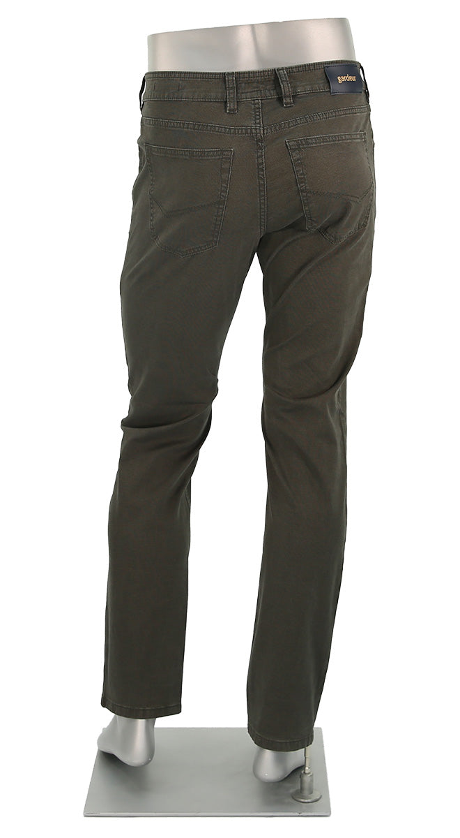 Gardeur Pants From The Bill collection - Men's Pants In Color Moss - Back View
