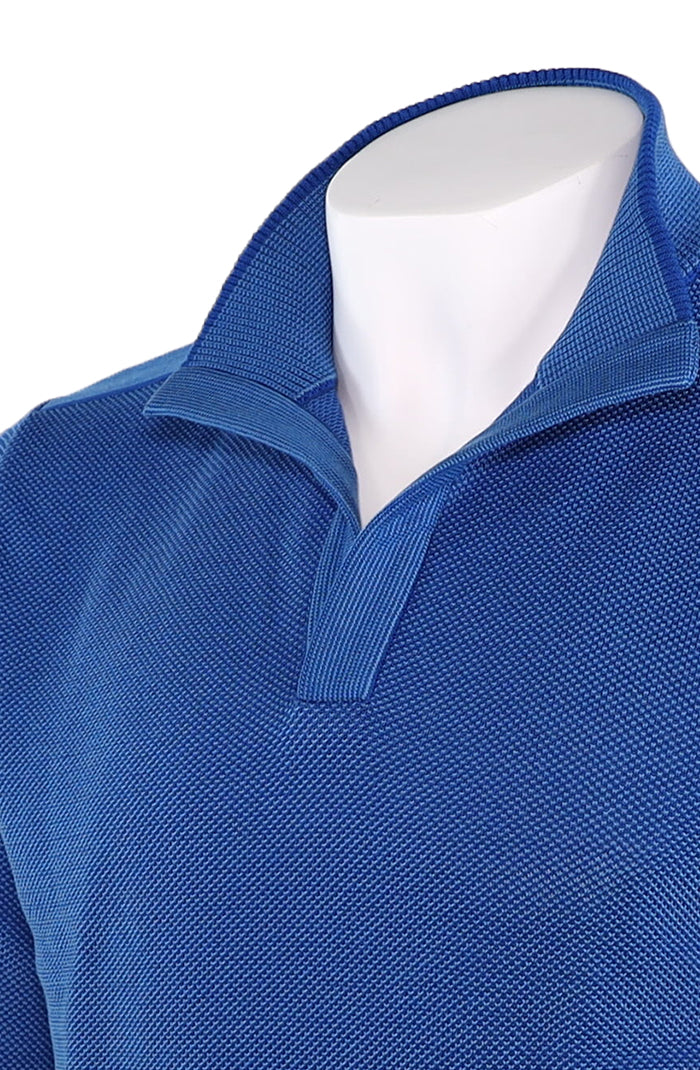 St. Croix Open Mock Crystal Stitch Sweater, BRIGHT BLUE
