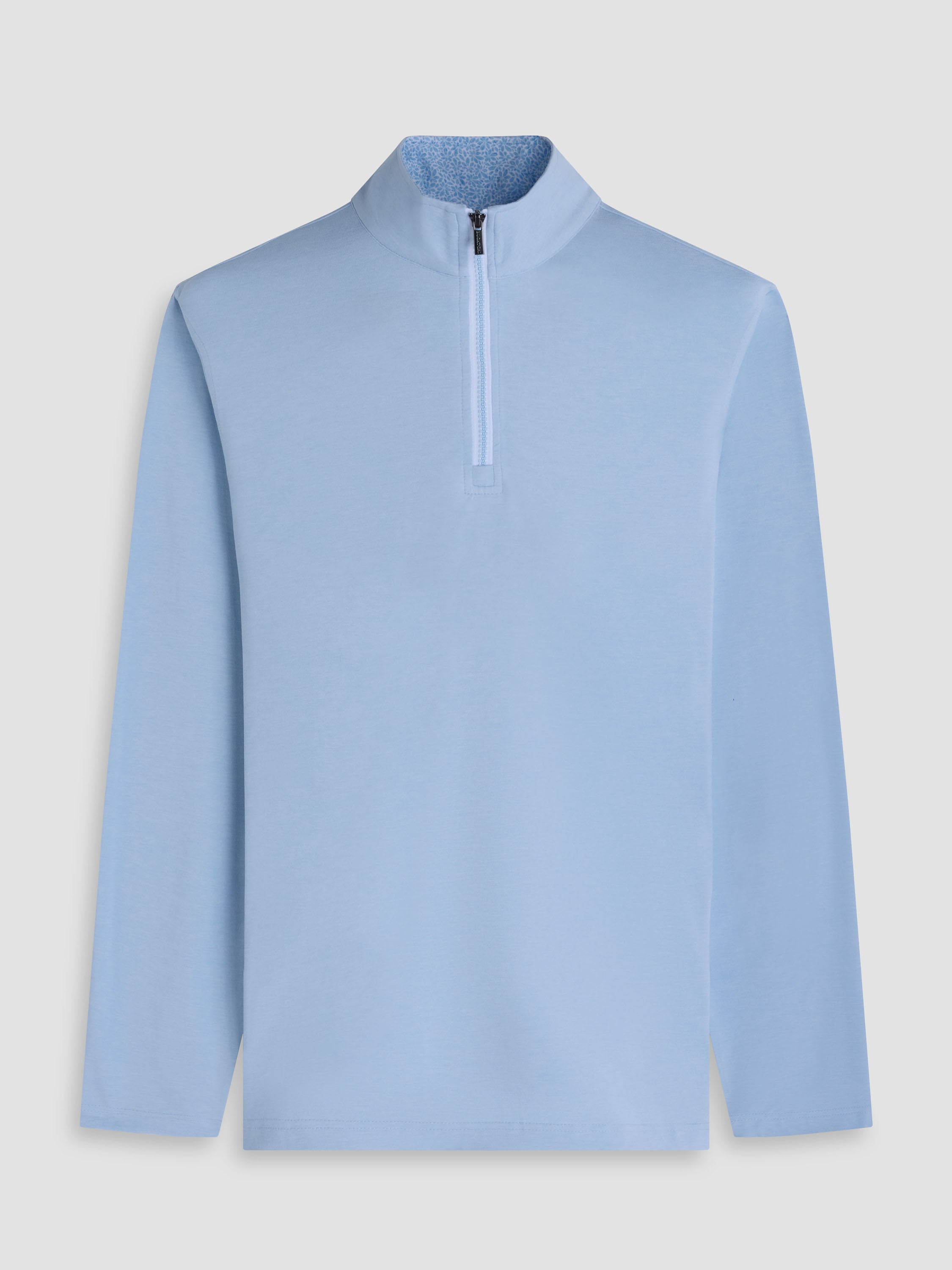 Bugatchi L/S Quarter Zip, Vista Blue