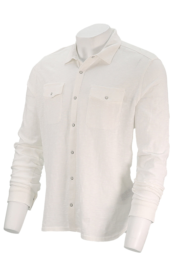 Arvon Long Sleeve Knit Western Shirt | Salt