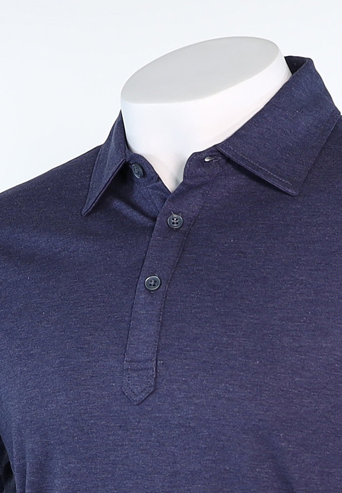 Raffi Aqua Cotton Sherwood Polo in Ocean – view 2 #Color_Ocean
