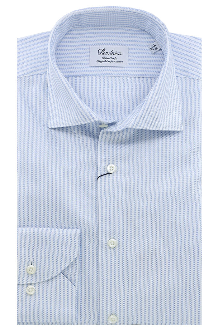 Blue Checked Twill Shirt