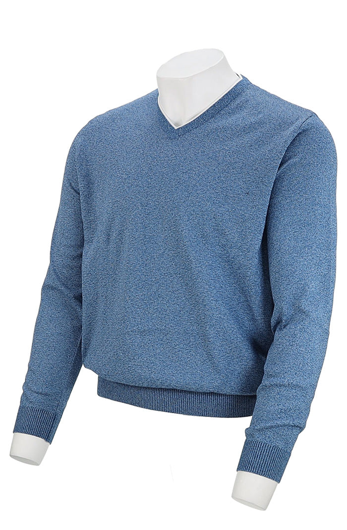 St. Croix V-Neck 3 Color Twist Blue