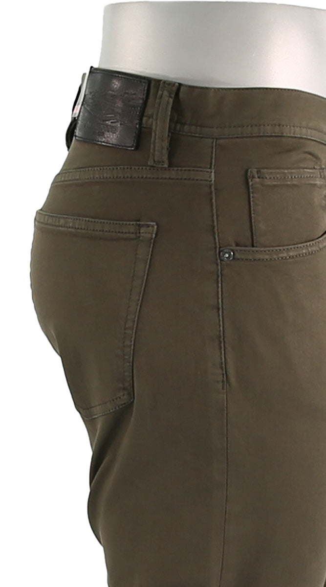 Stone Stretch Colored Denim Dark Olive