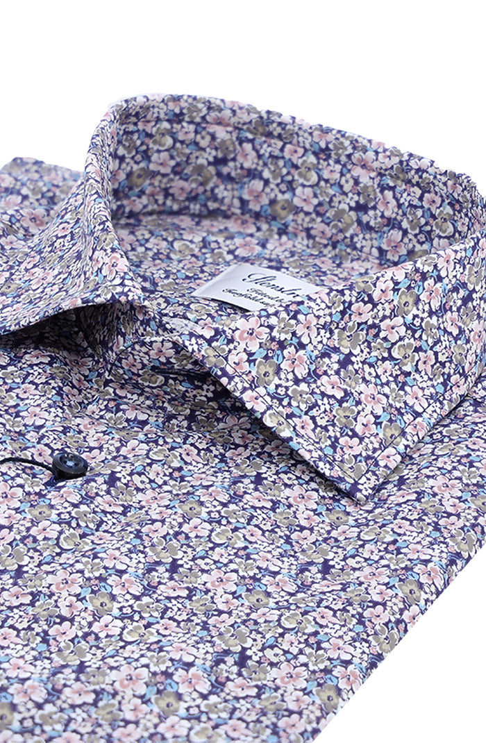 Pink Floral Oxford Shirt