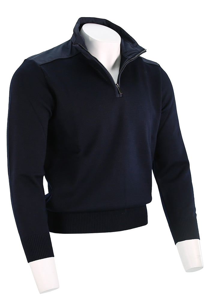Typhoon Re4x4 Soft Cool Touch wool half zip sweater For Men In Black 99311021