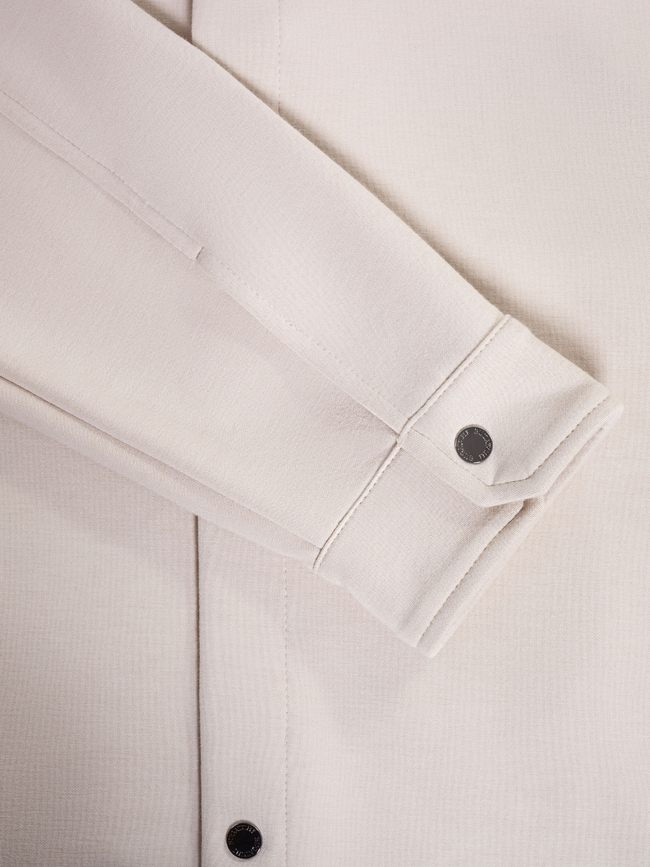 Bugatchi L/S Knit Shirt, Almond