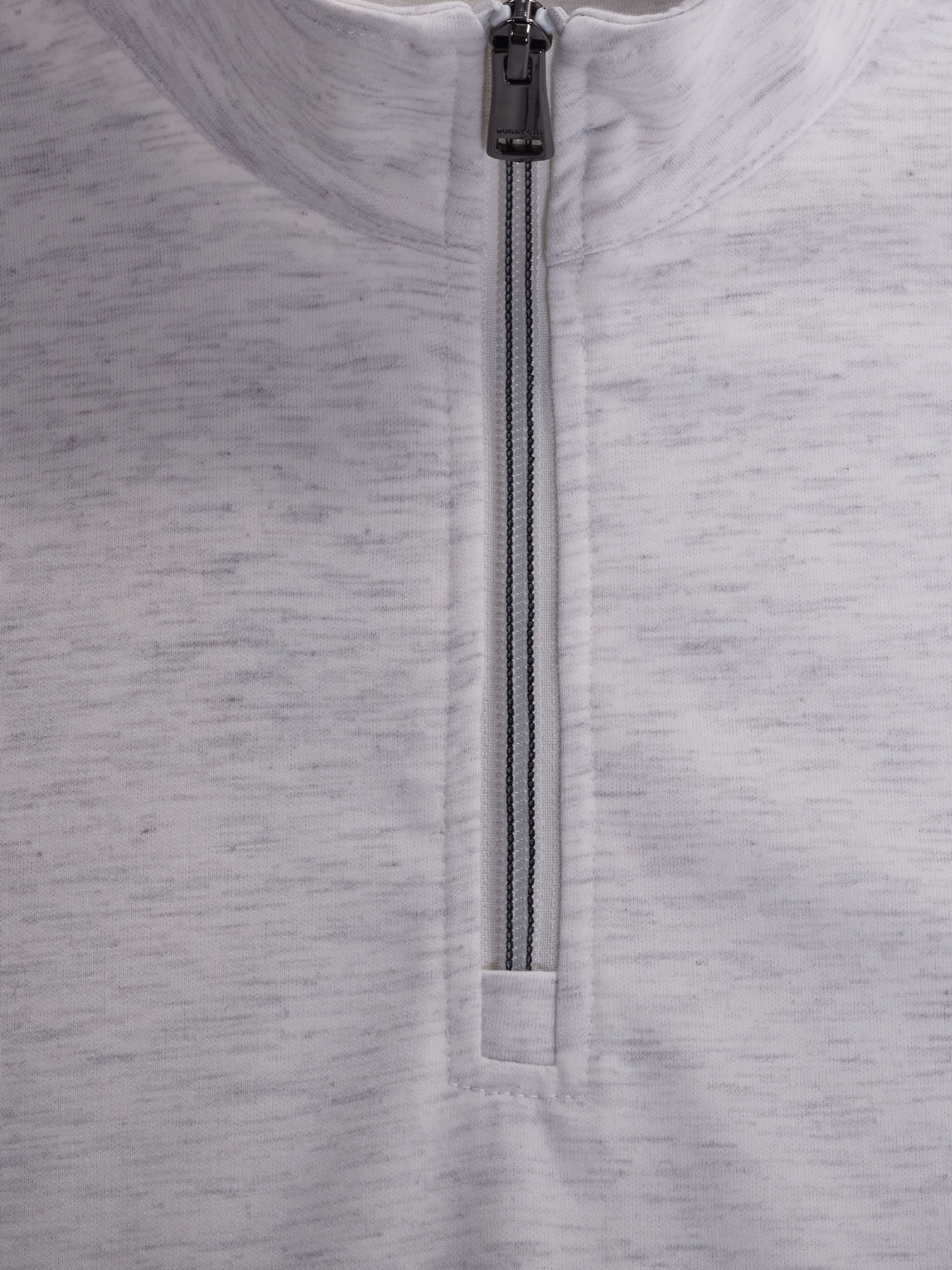 Bugatchi L/S Quarter Zip Knit, Chalk