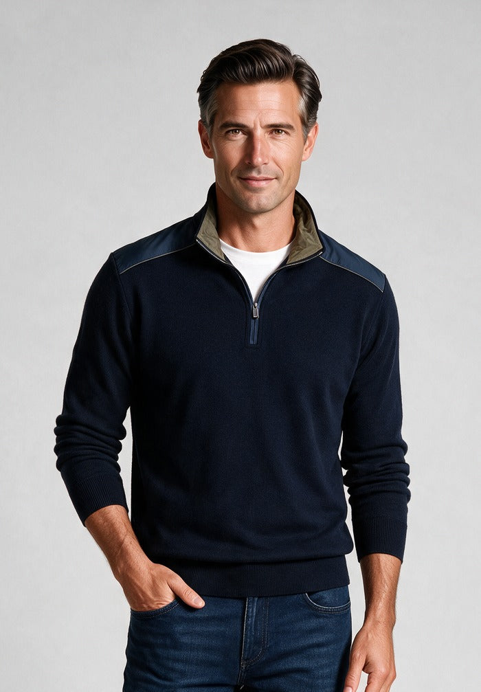 Paul & Shark Typhoon Half Zip Sweater — model detail