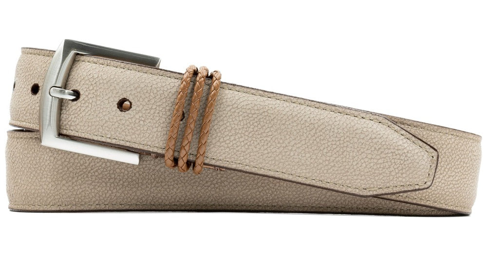 Martin Dingman Bermuda Braid Belt, Putty | Mondo Uomo Naples FL
