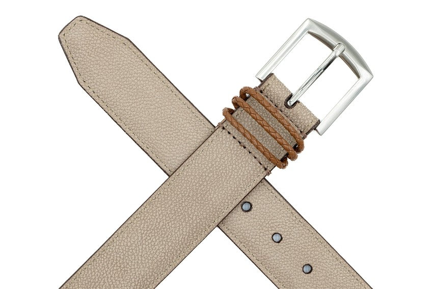 Martin Dingman Bermuda Braid Belt, Putty - view 2