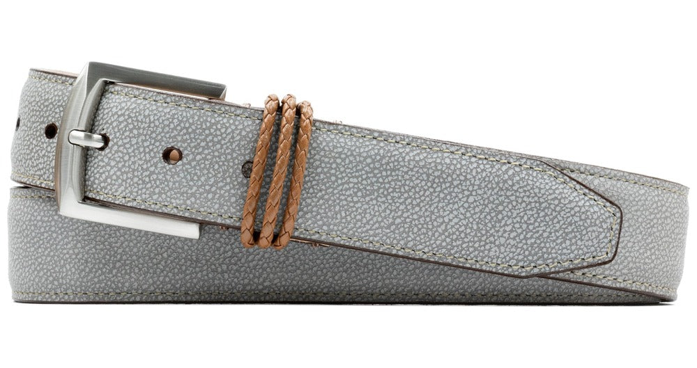 Martin Dingman Bermuda Braid Belt, Stone | Mondo Uomo Naples FL