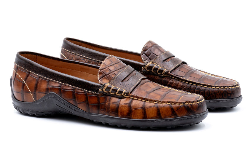 Martin Dingman Bill Penny Loafer, CHESTNUT | Mondo Uomo Naples FL