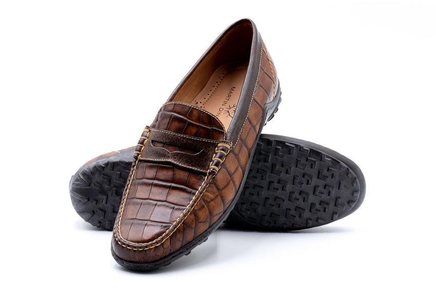 Martin Dingman Bill Penny Loafer, CHESTNUT – view 3