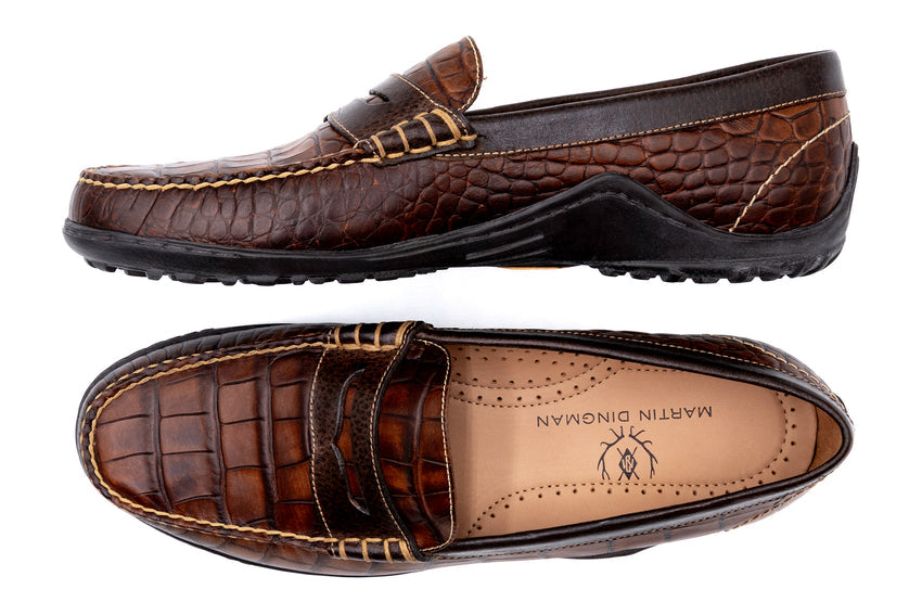 Martin Dingman Bill Penny Loafer, CHESTNUT – view 7