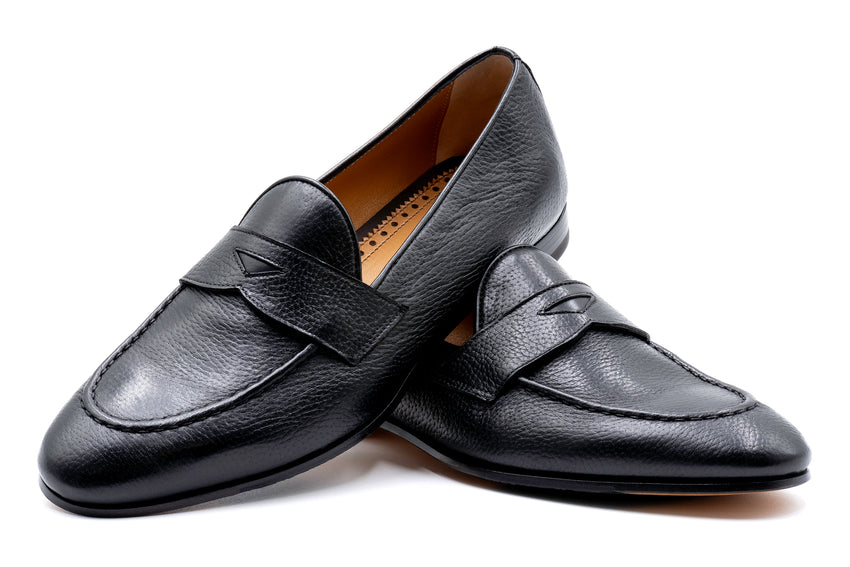 Martin Dingman Bologna Penny Loafer, BLACK – view 4