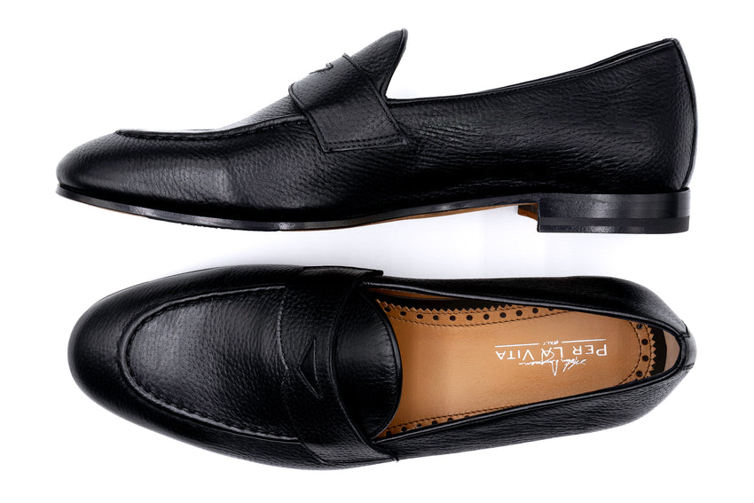 Martin Dingman Bologna Penny Loafer, BLACK – view 6