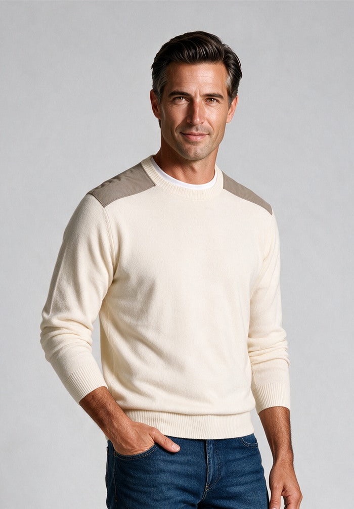Paul & Shark Typhoon Re4x4 Crewneck, Cream/Beige — model detail