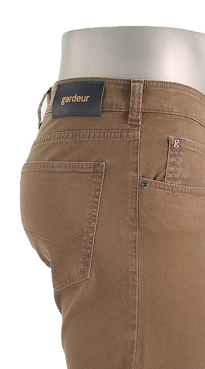 Gardeur Pants - Bill collection - Men's Pants in Color Camel- Pockets View
