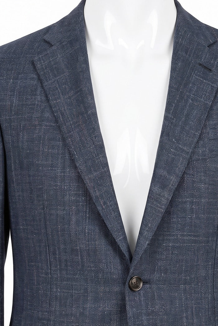 Corneliani Academy Wool & Silk Herringbone Sport Coat, Navy – view 3