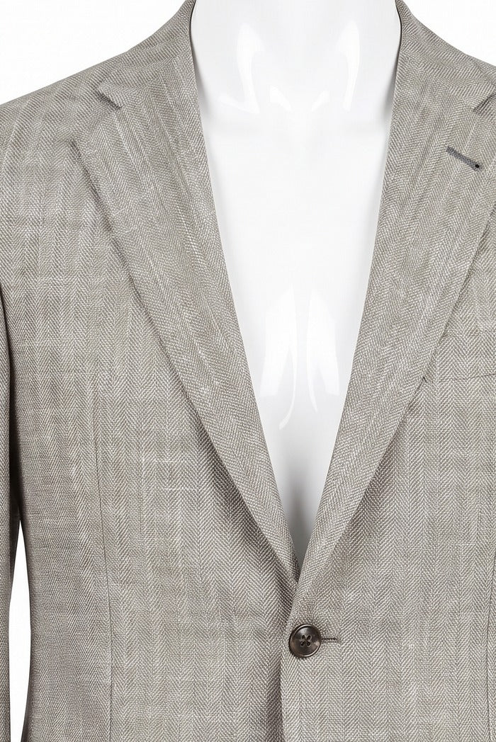 Corneliani Academy Wool & Silk Herringbone Sport Coat, Taupe – view 3