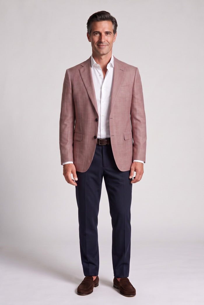 Corneliani Academy Silk & Wool Sport Coat, Dusty Rose – view 5