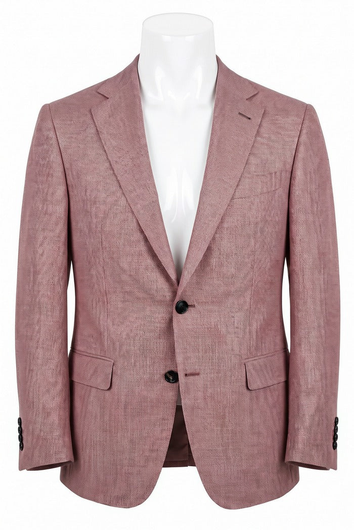 Corneliani Academy Silk & Wool Sport Coat, Dusty Rose | Mondo Uomo Naples FL