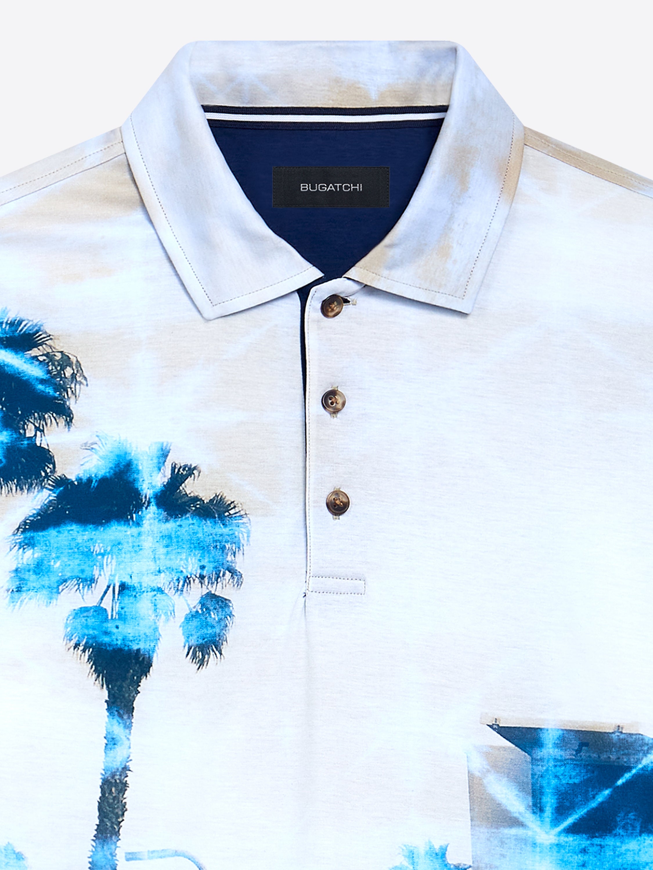 Bugatchi Short Sleeve Digital Polo