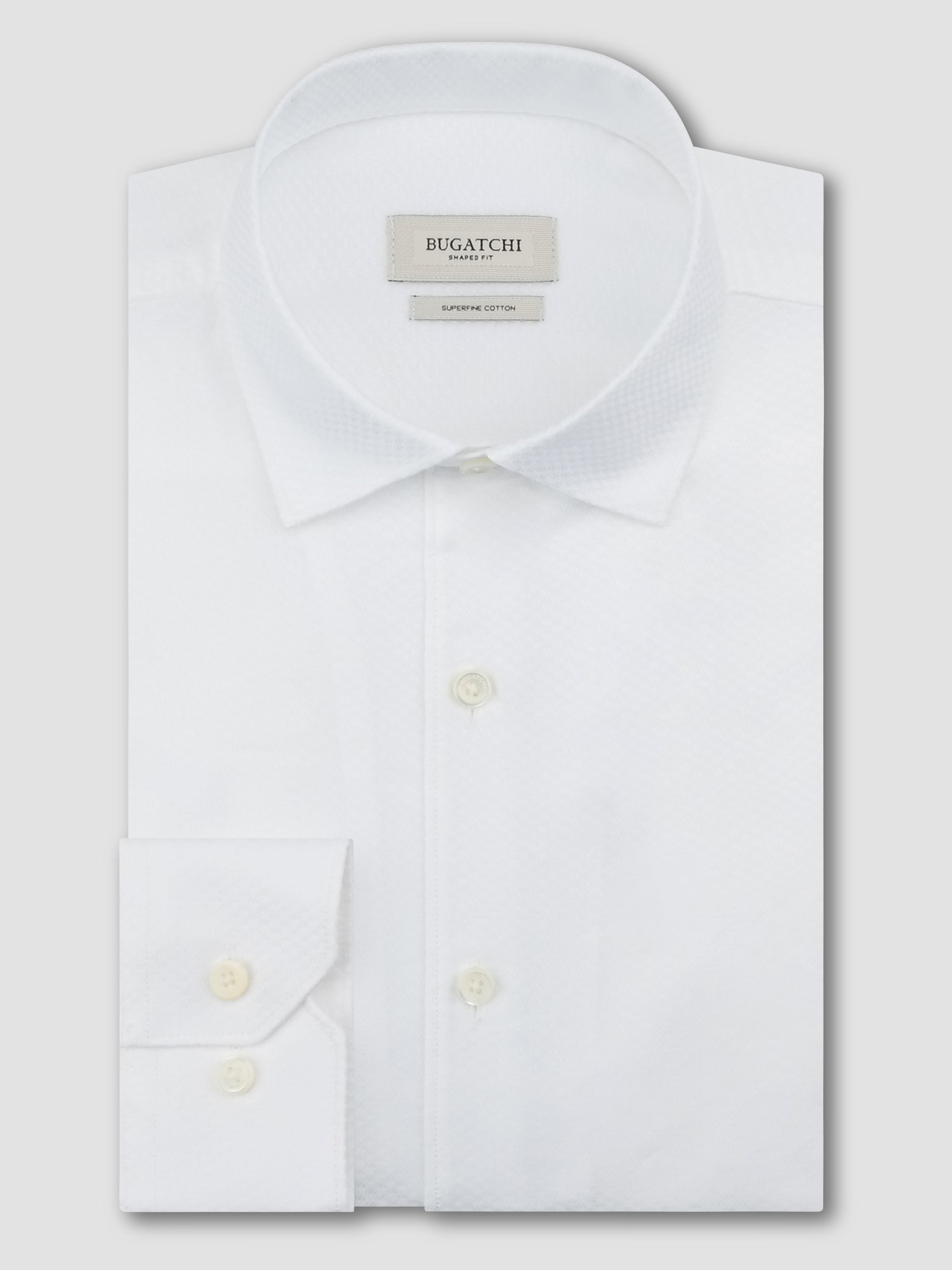 Bugatchi L/S Alvin Shirt, White