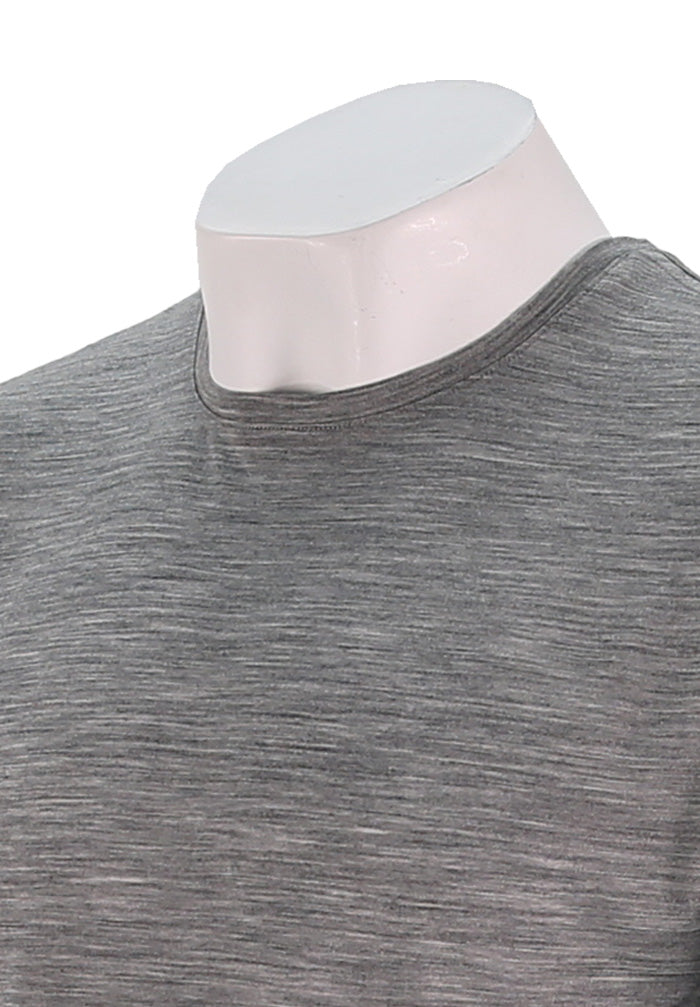 John Varvatos - Long Sleeve Crew - Med Grey - Mondo Uomo - Collar View - K4174W25