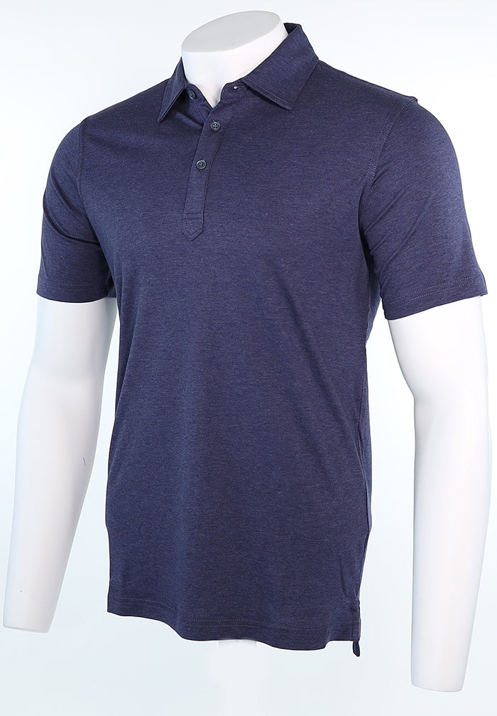 Raffi Aqua Cotton Sherwood Polo in Ocean – view 3 #Color_Ocean